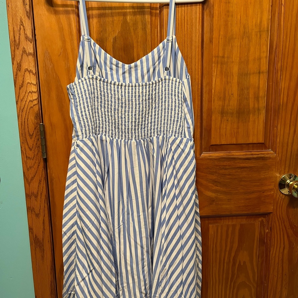 NWT Old Navy Women’s Blue and White Striped Dress - Picture 2 of 5